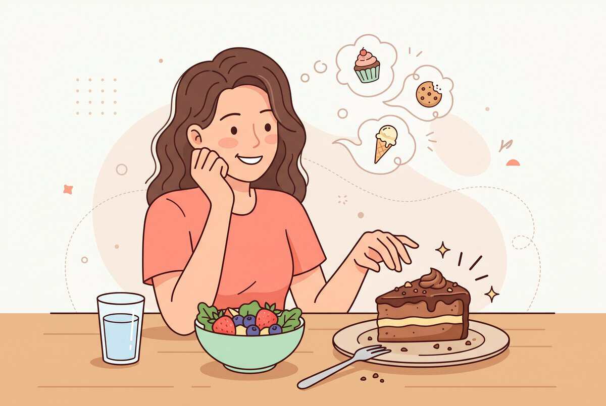 Person craving junk food