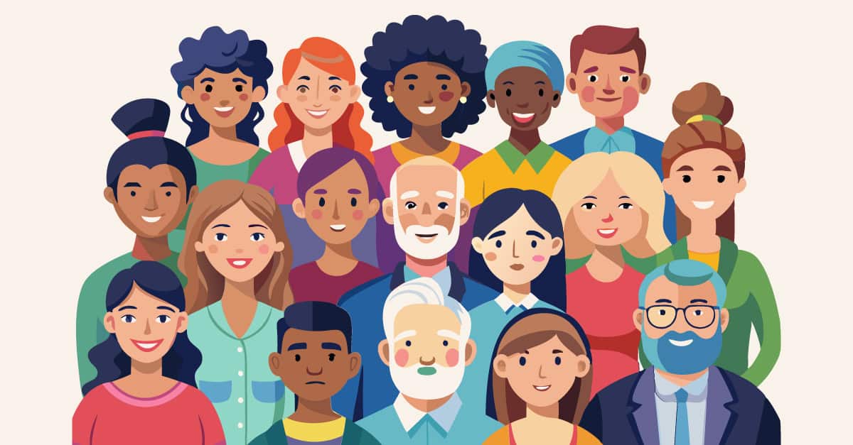 A group of diverse people
